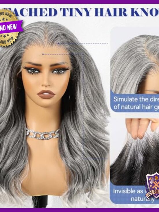 13x6 HD Lace Front Synthetic Wig 24 Inch Long Curly Layered Glueless